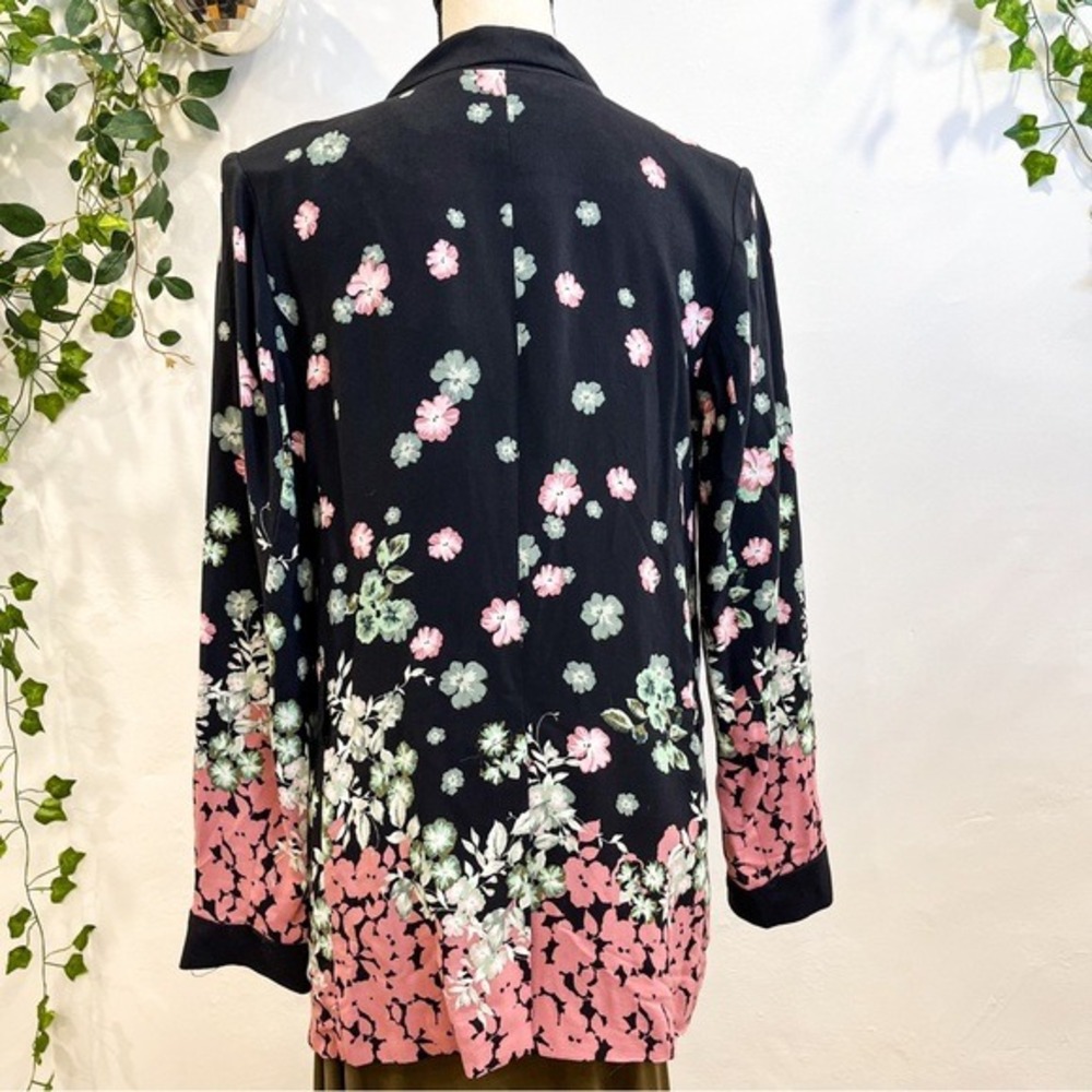 Anthropologie Merielle Kimono Floral Oversized Long Blazer Size XS S - Picture 11 of 13